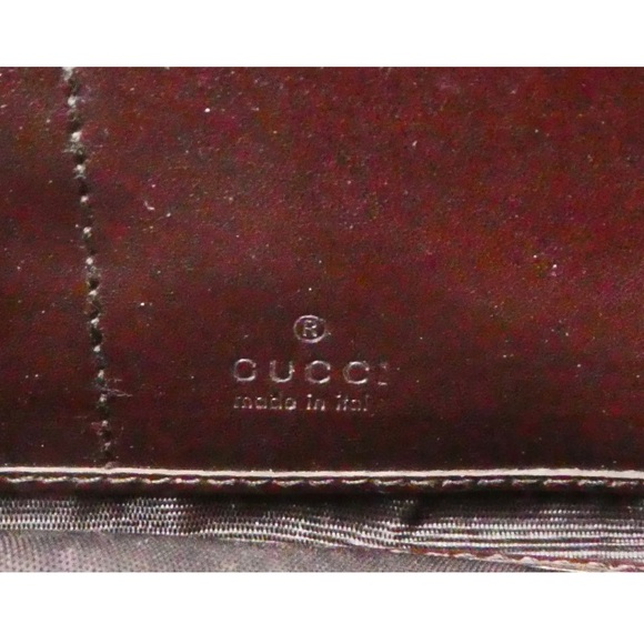 Authentic GUCCI GG Monogram Bamboo Brown/Gold Canvas Bifold Wallet 129166-2778 - Picture 12 of 14